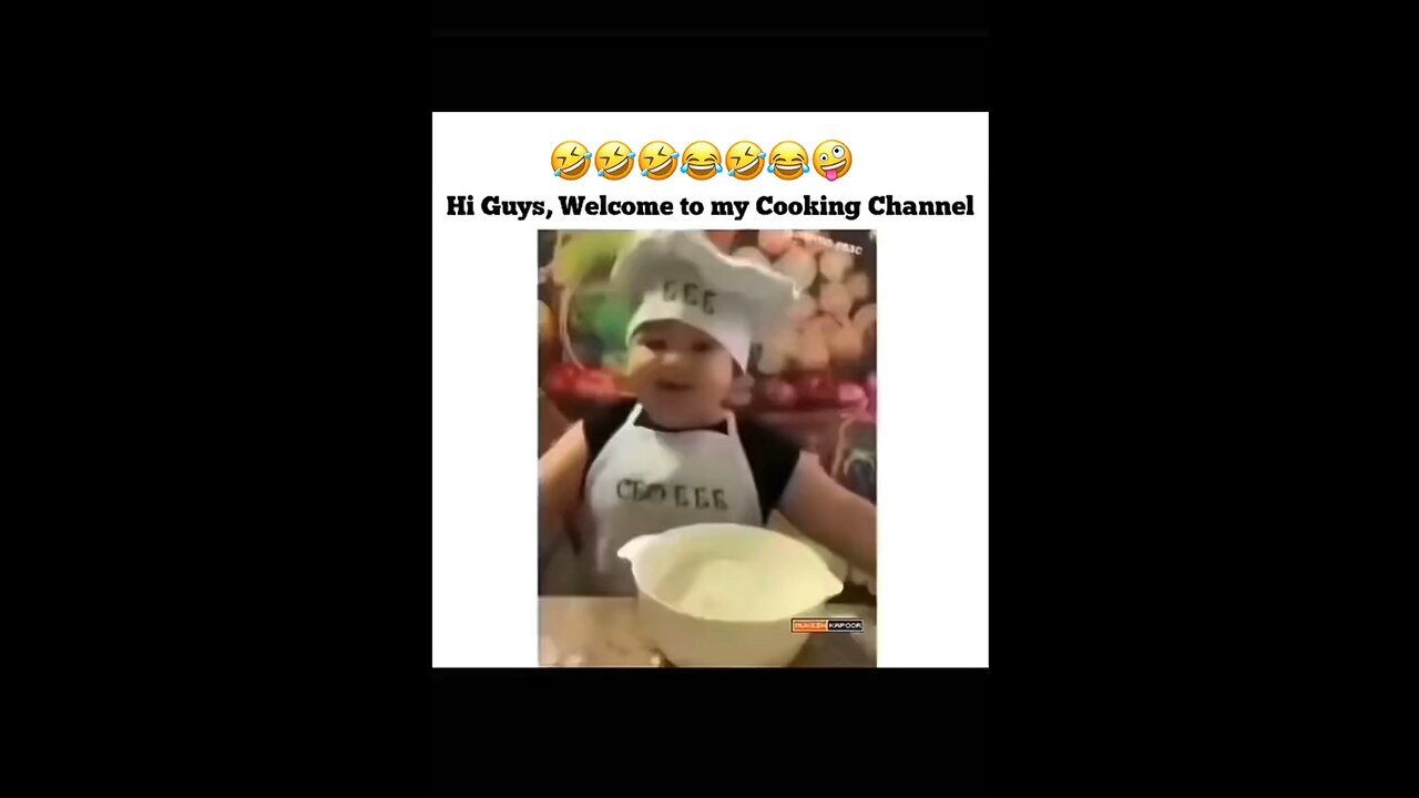 Hy guys welcome to my cooking channel- baby funny videos