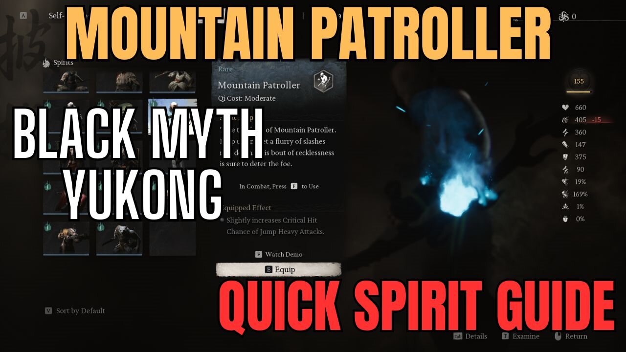 Black Myth Wukong: Spirit Hunting - Mountain Patroller Spirit