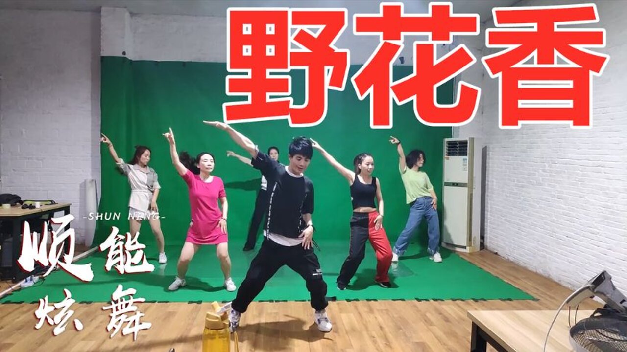 2020火热情歌广场舞《野花香》动感的步子，大家都跳得好开心好嗨【顺能炫舞团】