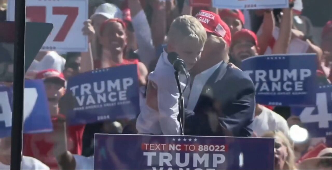 Trump’s Grandson Steals The Show At North Carolina Rally [‘Vote For Grandpa!’]