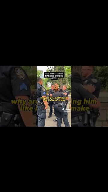 TYRANT COPS LIE AND MAKE UP LAW WHILE ARRESTING MAN FOR SMOKING NEW YORK CITY 7.8.23 #audittheaudit