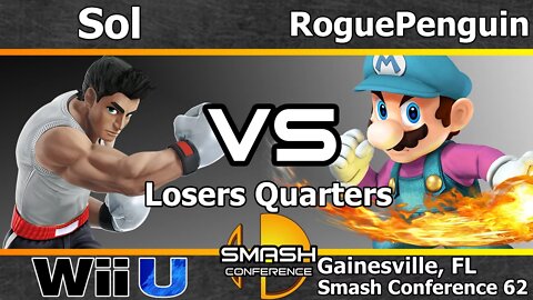 Noble|Sol (Little Mac) vs. RoguePenguin (Mario) - Losers Quarters - SC62