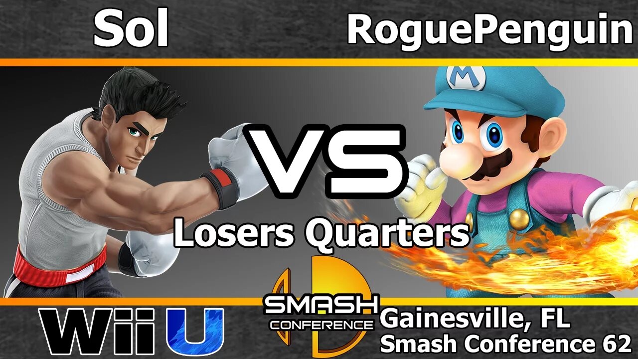 Noble|Sol (Little Mac) vs. RoguePenguin (Mario) - Losers Quarters - SC62
