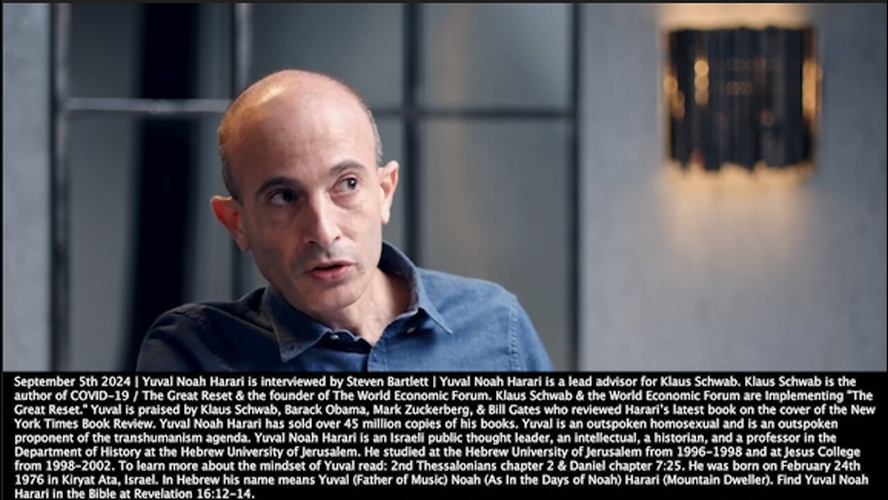 Yuval Noah Harari | "People Will Feel That Their A.I. Friend Is a Conscious Being & Should Be Granted Rights. There Is Already a Legal Path to Do It. In United States You Don't Need to Be a Human to Be a Legal Person." - 9/5/24