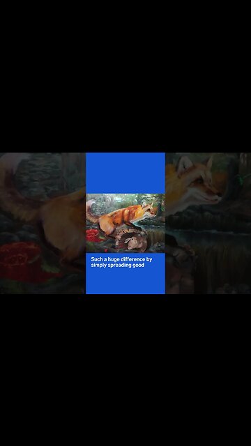 Original Oil Painting Of A Fox And Hummingbird #art #oilpainting #fox #hummingbird