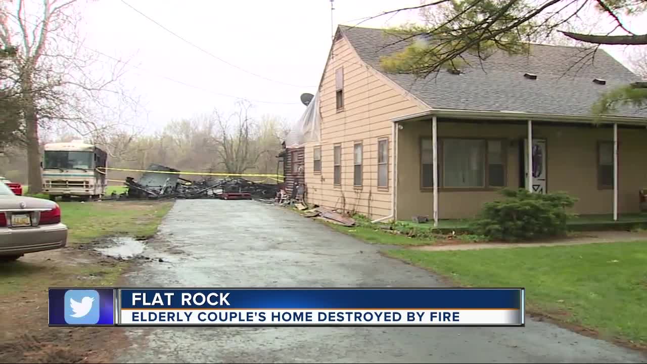 Flat Rock couple trying to rebuild after losing home of 70+ years to fire