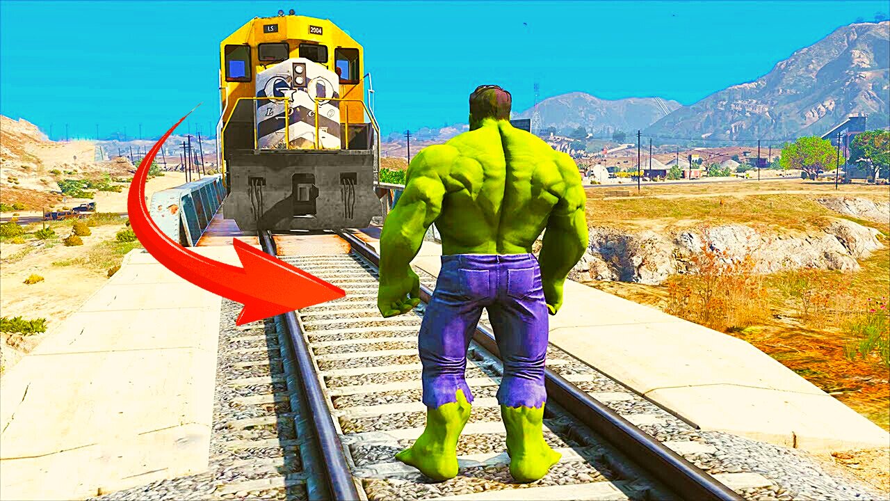 Hulk VS Train \ GTA 5