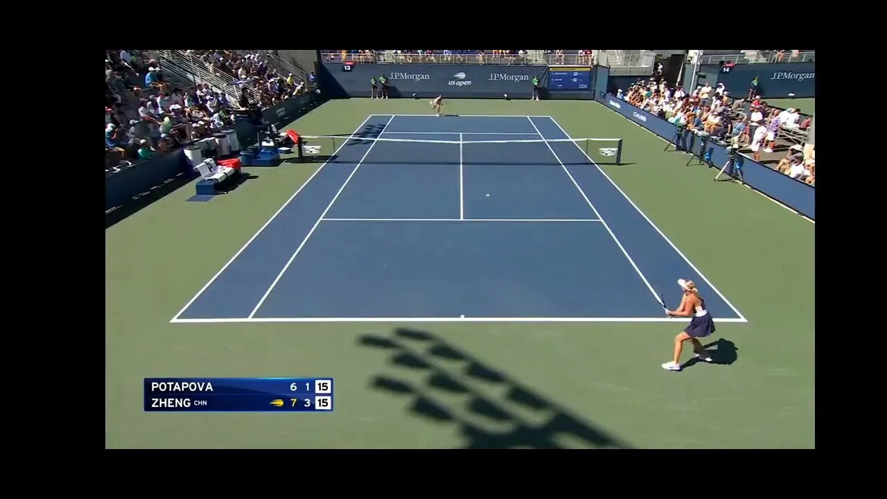 In + the 2022 US Open, Zheng Qinwen won the match