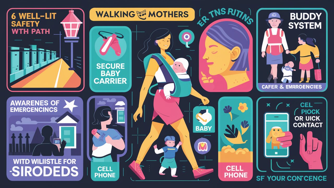 6 Safety Tips For Walking With Your Baby: Self Defense For Moms