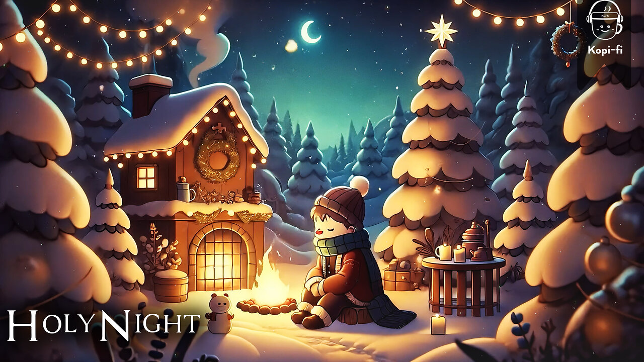 Holy Night- Christmas Lofi Beats To Sleep, Relax, Chill, Study To