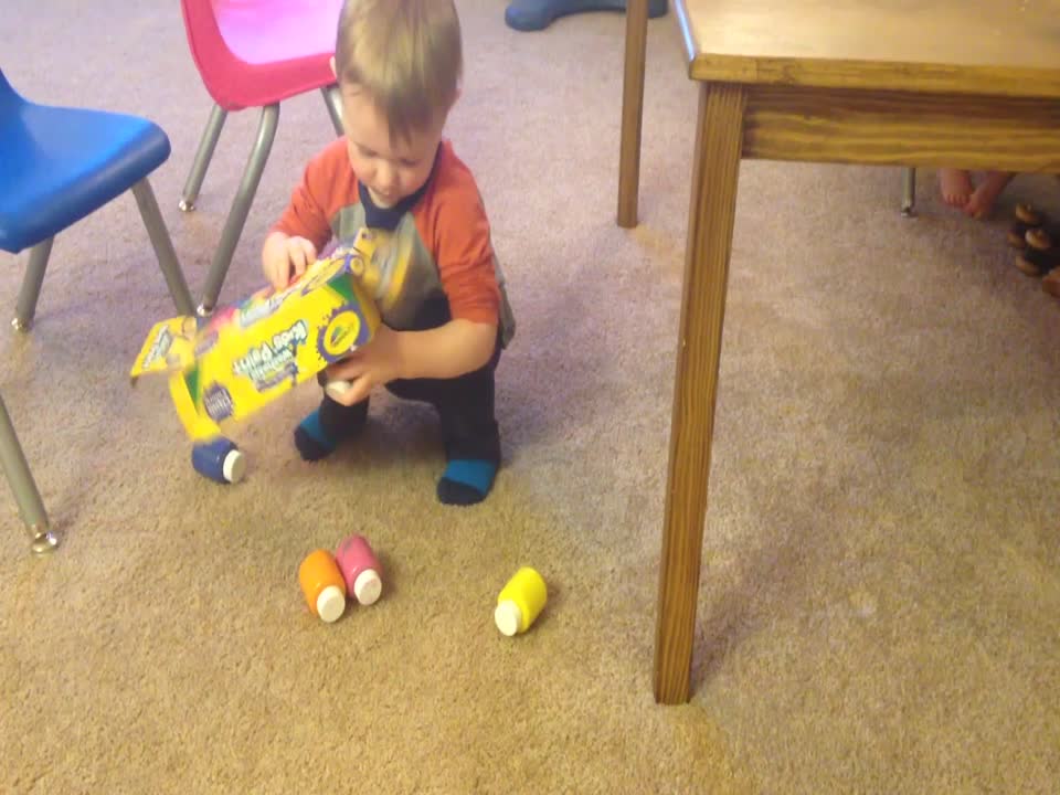 Sweet Boy Does his Best to Help Dad Clean