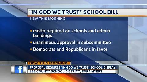 Florida schools could be forced to display 'In God we trust'