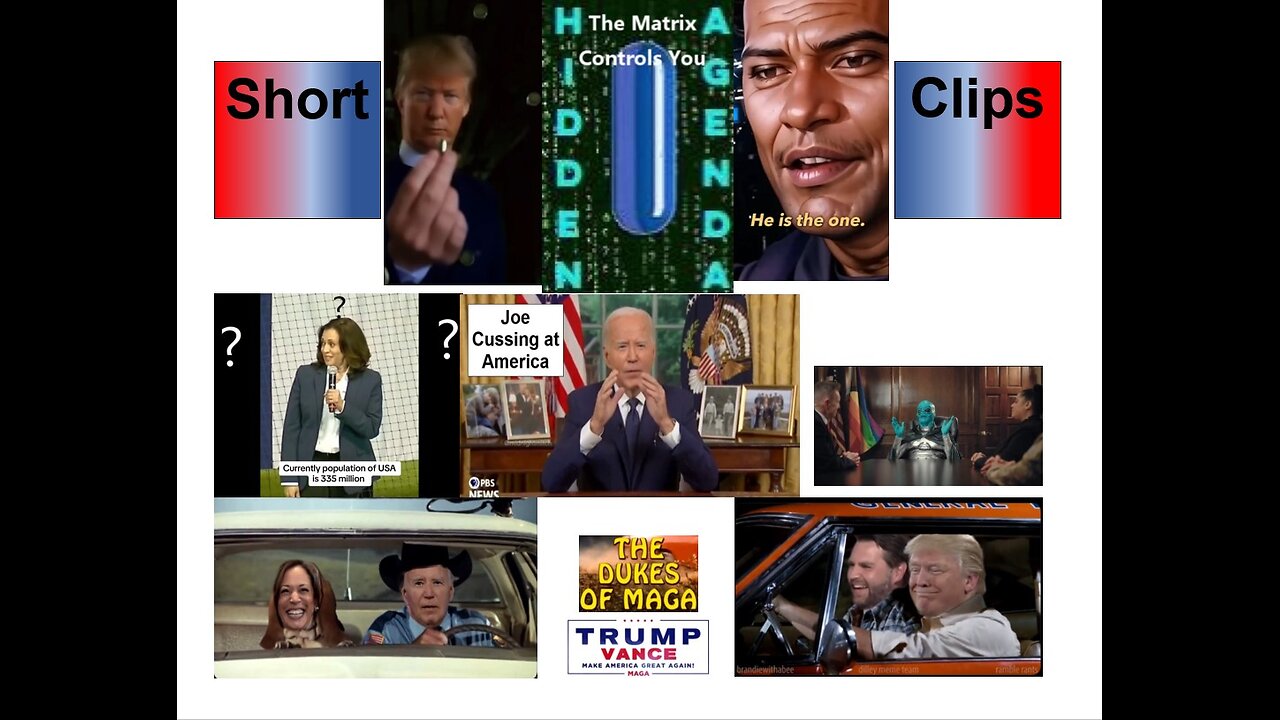 Matrix Trump Biden Harris Hillary Tucker Tim Pool Confused Alien Secret Service Short Clips 2 Final 15m