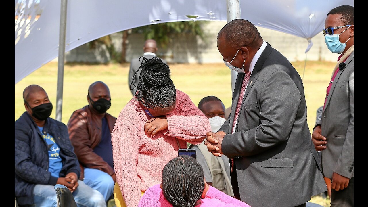 President Cyril Ramaphosa visited the families of four boys who died