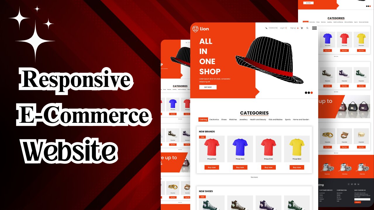 HTML, CSS & JS || Responsive E-Commerce Website Design