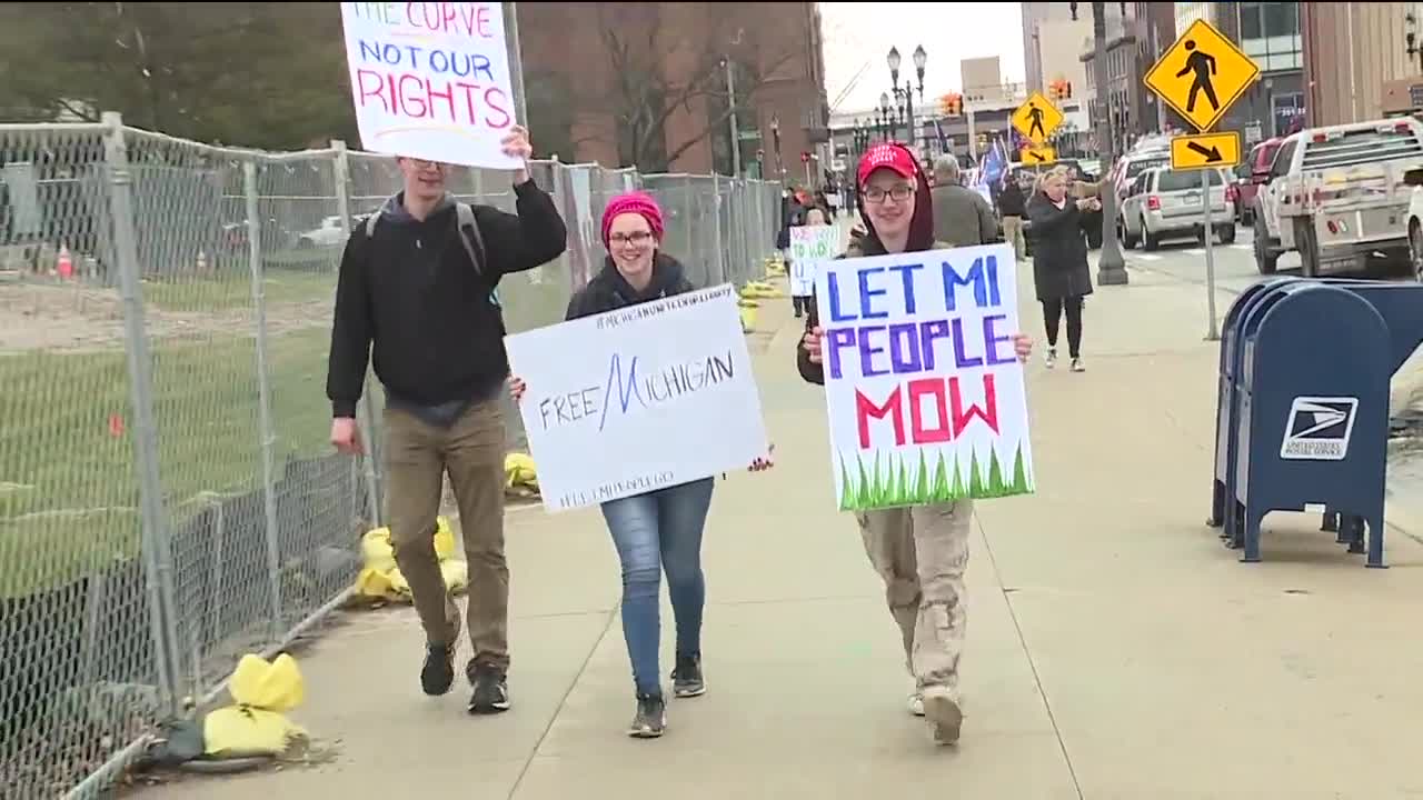 Protestor converge on Lansing to protest stay-at-home orders