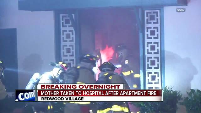 Fire damages Redwood Village apartment building