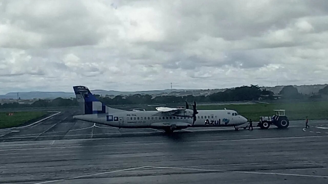 Pushback e Decolagem do ATR76 PR-TKL de Caldas Novas(GO) para Campinas(SP)