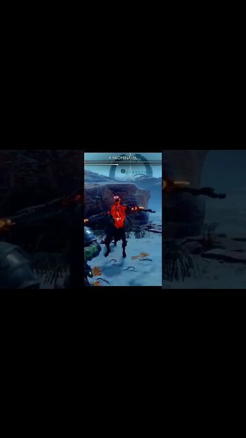God of war ragnarok: kratos enfrentando a terceira forma do abominável #shorts