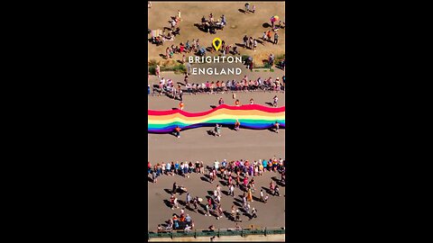 Unique aerial views reveal the power of LGBTQ+ Pride across the world.