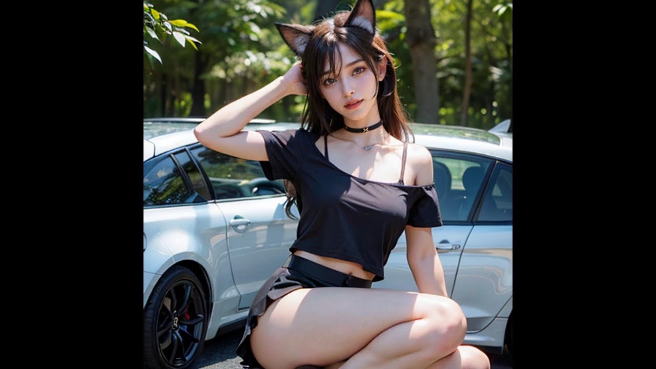 [4K AI Art] Cute Asian Girl With Cat Ears and Woman Korean/Japanese Style LOOKBOOK #aiart #lookbook