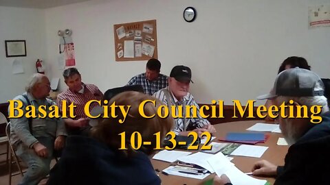 No. 806 – Basalt City Council Meeting 10–13–22