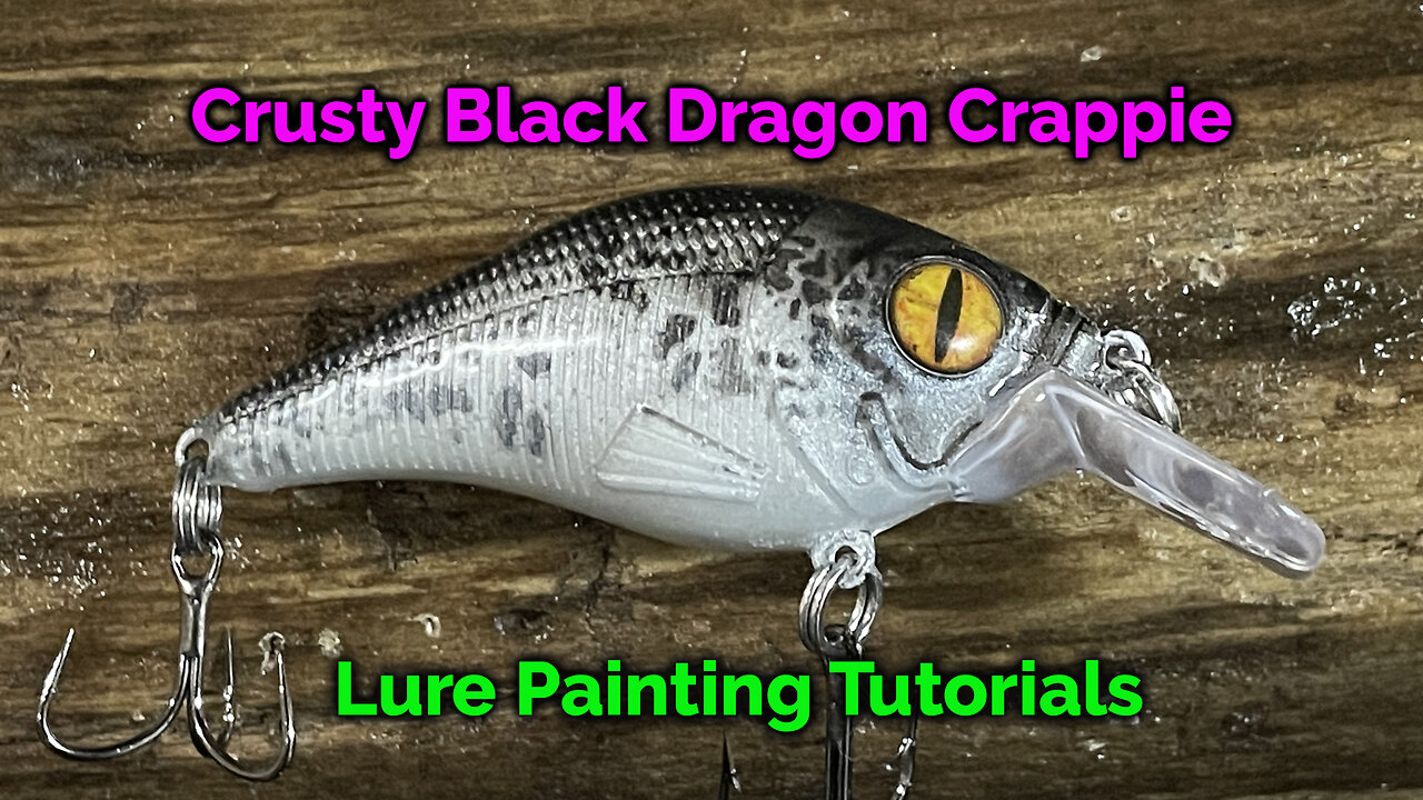 Crusty Black Dragon Crappie - Lure Painting for New Airbrush Painters - Beginner Bait Painting