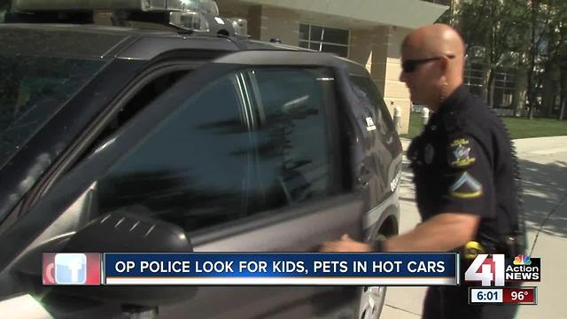 Police are patrolling parking lots for kids, pets left in hot cars