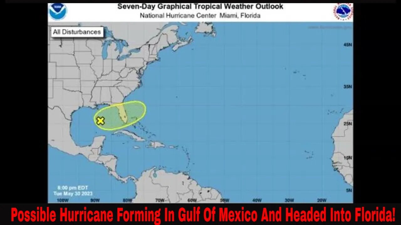 Possible Hurricane Forming In Gulf Of Mexico And Headed Into Florida!