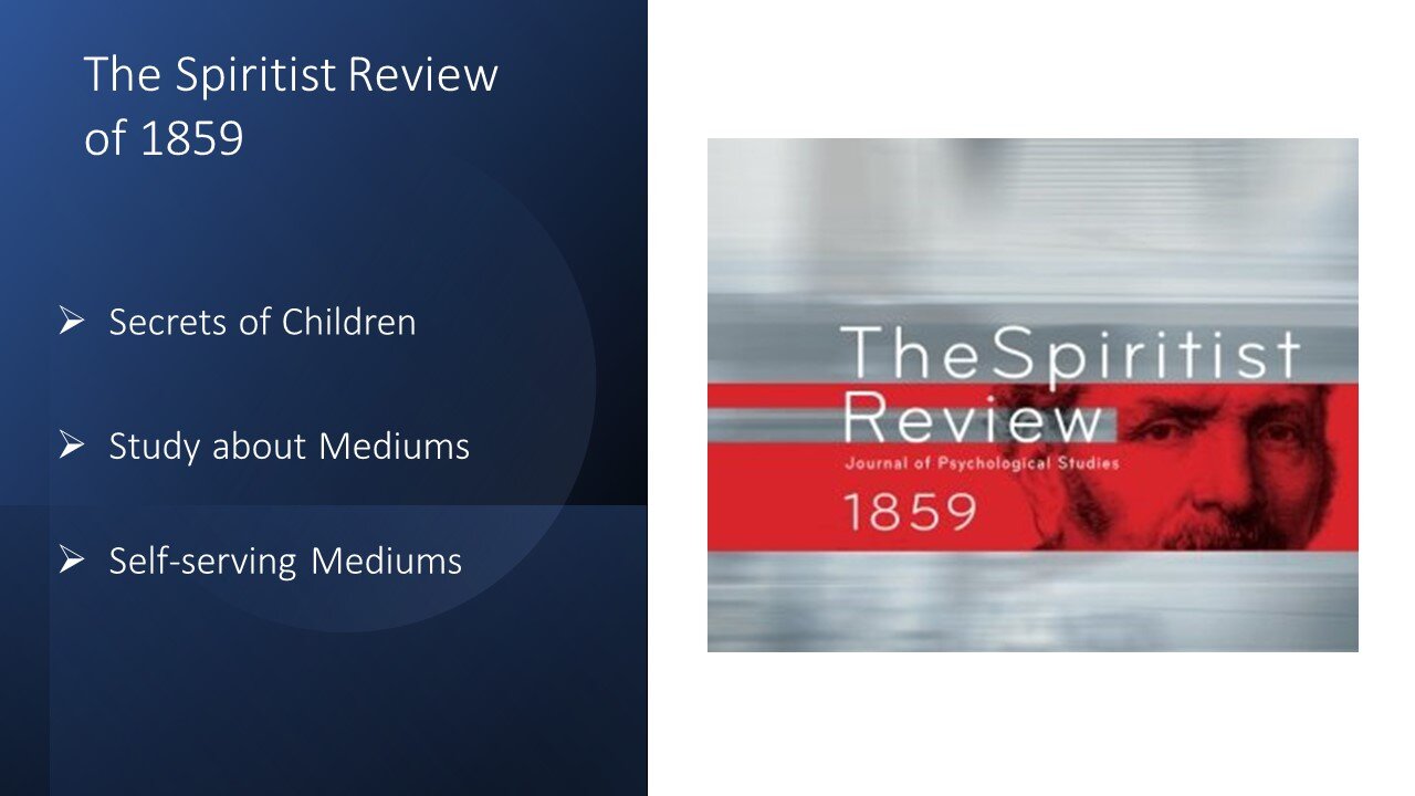 Spiritist Review 1859 – Secrets of Children, Mediums