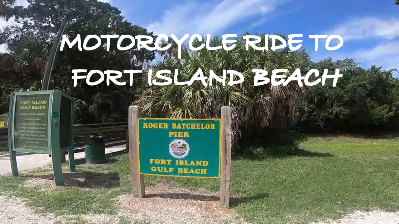 MOTORCYCLE RIDE TO FORT ISLAND BEACH in CRYSTAL RIVER , FLORIDA