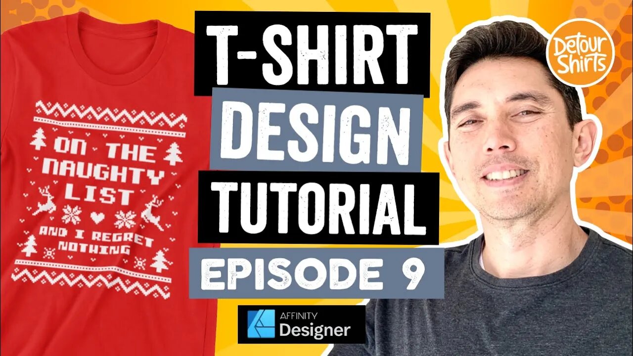 How to Design a TShirt #9 | Ugly Christmas Sweater Shirt Design Tutorial Using Affinity Designer