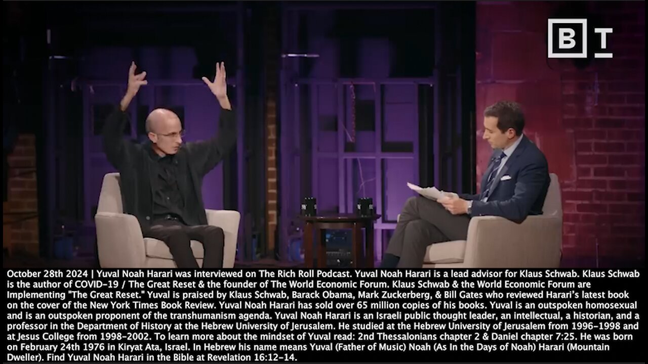 Yuval Noah Harari | "The Book (The Bible) Didn't Just Come from Heaven In It's Complete Form. A Text Which Claimed to Be Written By St. Paul, But Many Scholars Believe That It Wasn't Written By St. Paul (1st Timothy).