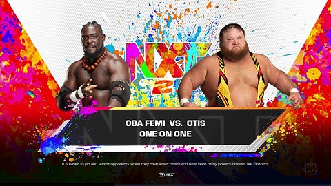 WWE 2k24 Oba Femi vs Otis