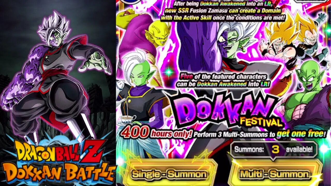 DBZ Dokkan Battle: WWC LR Dokkanfest Fusion Zamasu Banner Summons