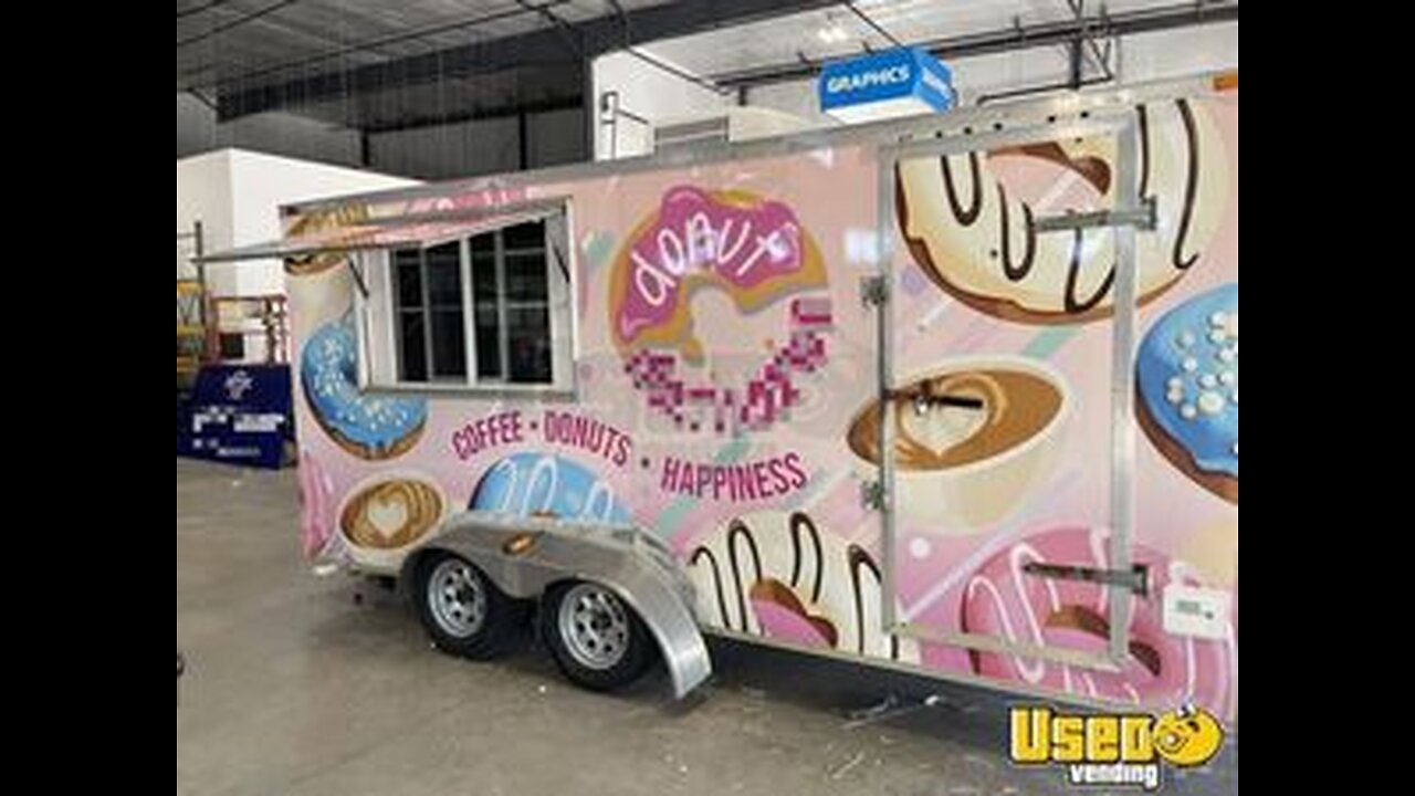 2009 - 7' x 16' Mini Donut Concession Trailer | Bakery Trailer for Sale in Michigan