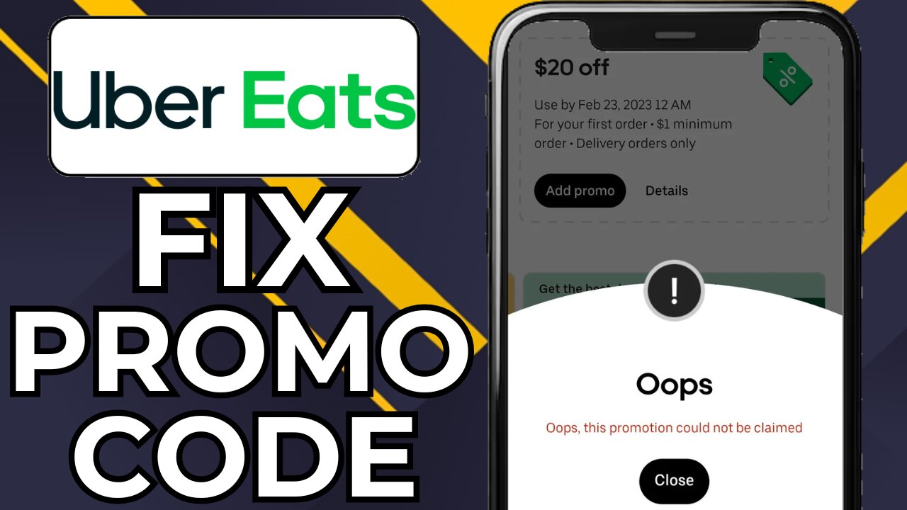 HOW TO FIX UBER EATS PROMO CODE ERROR