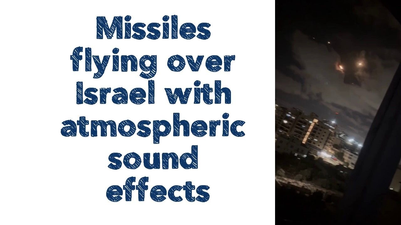 🇮🇷🇮🇱⚡️Missiles flying over Israel with atmospheric sound effects