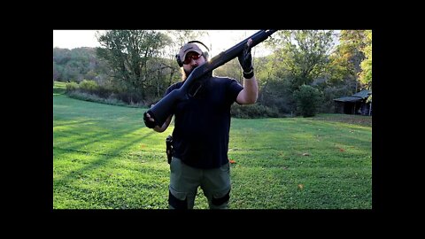 A look at the Black Aces lever action. Busting pumpkins with a shotgun.