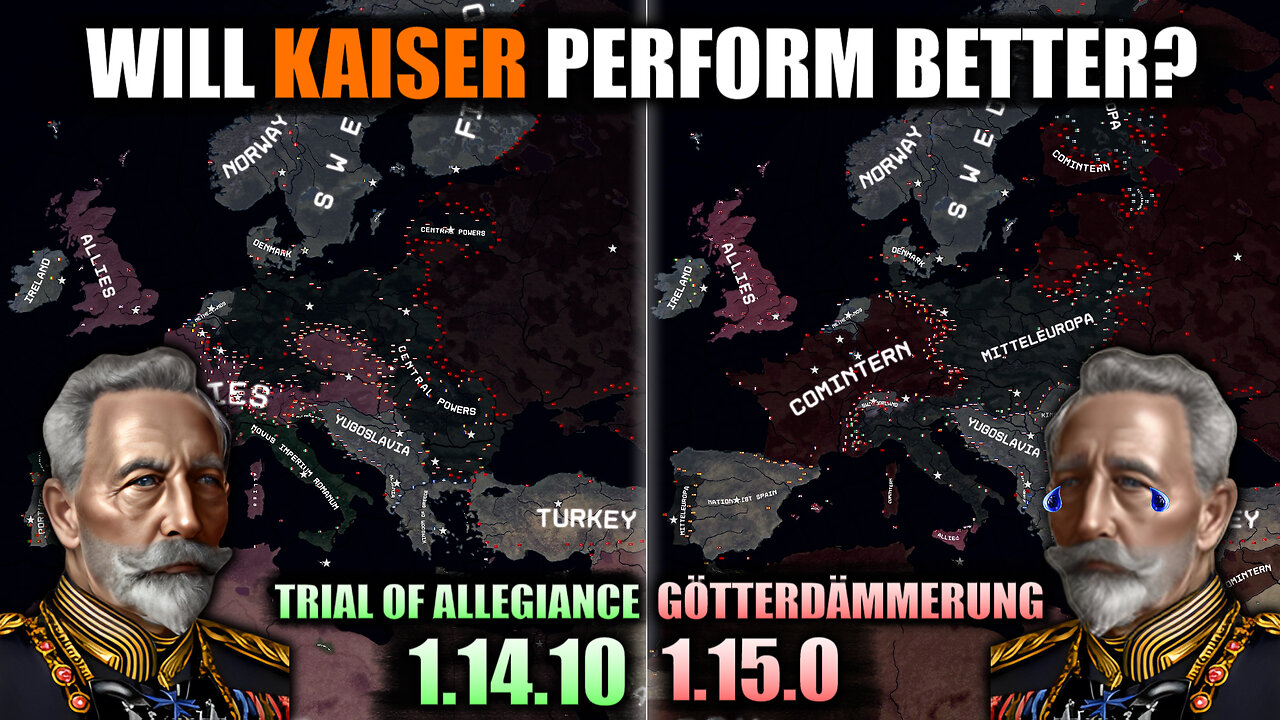 Old Kaiser Vs New Kaiser - HOI4 Götterdämmerung Double Timelapse