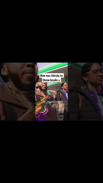 🤣Throwing beads change your life 🤣 #comedy #vlog #entertainment #2023 #2023vlogs