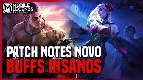 PATCH NOTES COM BUFFS ABSURDOS!!! SERVER AVANÇADO SETEMBRO 2022 | MLBB