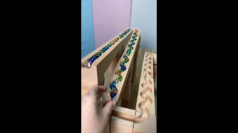 so satisfying Mesmerising wood marble run with vortex