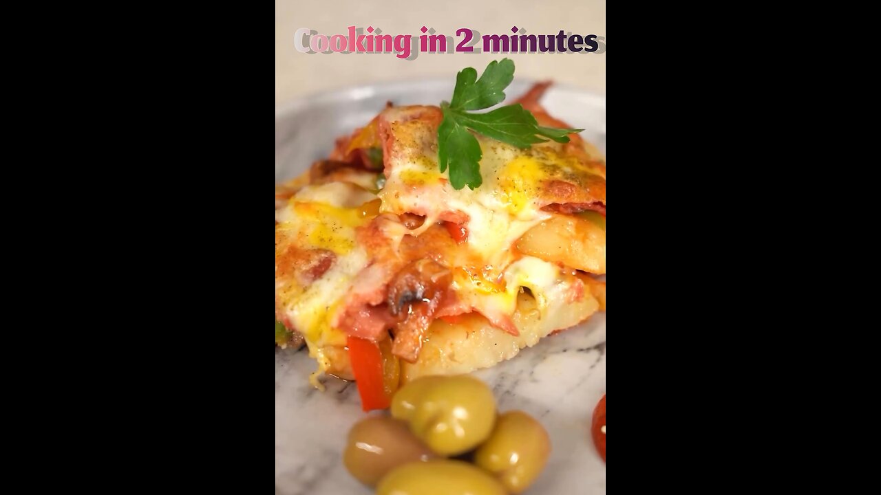 Potato pizza😍 in 2minutes