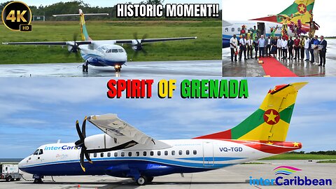 Historic Moment!! InterCaribbean ATR 42-500 "Spirit of Grenada"