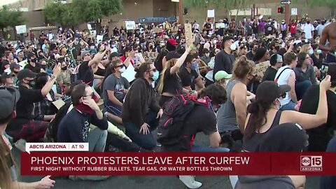 Phoenix protesters leave after curfew