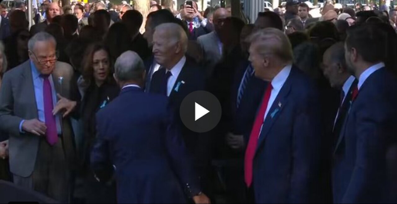 NEW: Donald Trump seen shaking Vice President Kamala Harris’ hand at the 9/11 Ceremony...