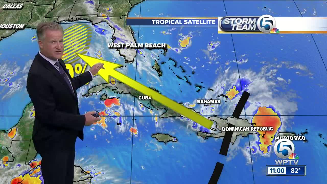 Tropical wave could make for wet Labor Day