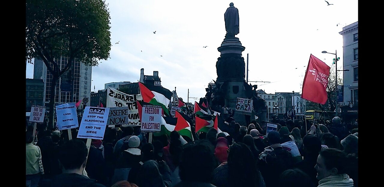 Irish Palestinian Solidarity March, O'Connell St. Dublin 18/11/23