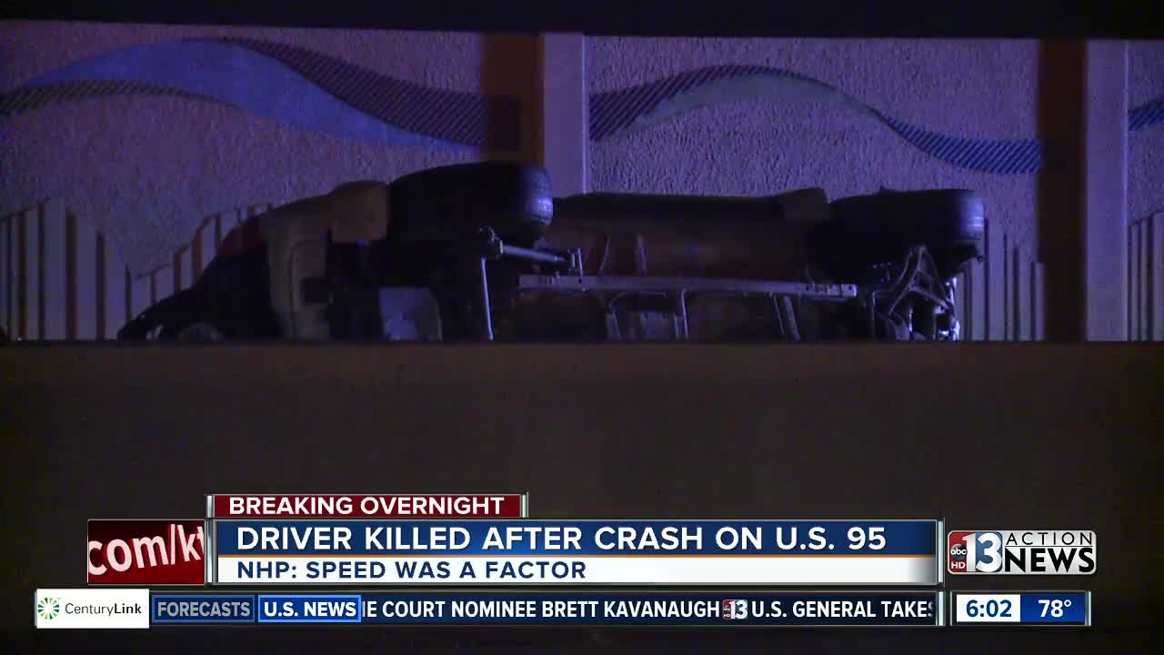 Fatal crash near U.S. 95/Tropicana Avenue